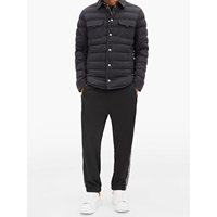 Nouvelle veste matelassée noire pour homme, col rabattu, coupe-vent, vêtements d'extérieur décontractés pour l'hiver, 100% polyester, coupe régulière