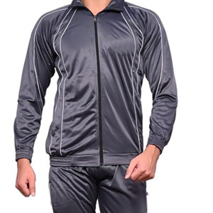 Men's Dark Gray Tracksuit Set Full <b>Zip</b> <b>Hooded</b> Jacket Jogger Pants Quick Dry Sporty Casual Autumn Wear Regular Fit Polyester - Product Image 5