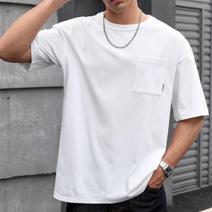 เสื้อยืดโอเวอร์ไซส์ผ้าฝ้าย 100% น้ำหนักเบาสำหรับผู้ชาย ทรงหลวมใส่สบาย กำลังเป็นที่นิยม เสื้อยืดโอเวอร์ไซส์ที่ดีที่สุดสำหรับผู้ชาย - Product Image 3