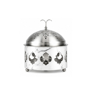 Casserole ronde en acier inoxydable avec couvercle en verre, design moderne et luxueux, pot de cuisson en métal durable, lavage à la main uniquement - Product Image 3