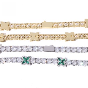 Collier tennis papillon en diamant de laboratoire, argent 925, léger, diamant certifié, émeraude verte, floral, bijoux de luxe pour femmes - Product Image 5