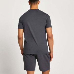 Conjunto Deportivo de Verano de 2 Piezas para Hombre, Talla Grande, Tejido Transpirable, Absorbente de Sudor, Camiseta y Pantalones Cortos, Logotipo Personalizado, Elástico - Product Image 6