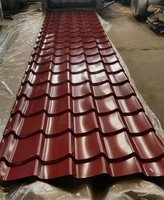 Tôles de toiture en acier ondulé revêtues de couleur, conformes à la norme ASTM A792, calibre 24, tôles de toiture métalliques ondulées