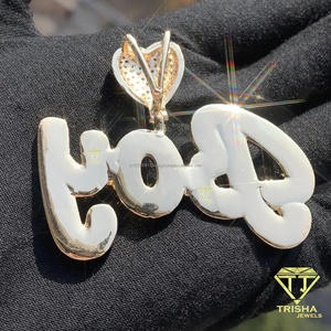 Custom Name Heart Pendant Necklace <b>Iced</b> <b>Out</b> Lab Grown Diamond Hip Hop Gold <b>Chain</b> Luxury Jewelry Gift - Product Image 4