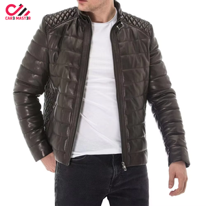 เสื้อแจ็คเก็ตหนังผ้าใบสำหรับผู้ชายสำหรับฤดูหนาว คอตั้งแบบซิป แต่งขนแกะ ระบายอากาศได้ดี ไซส์ใหญ่ ขายส่ง - Product Image 5