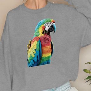 Plumas coloridas loro sudaderas de mujer - Product Image 4