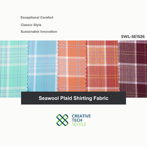 Tissu performant vert SWL-5E1526 Léger et résistant Seawool PET/Nylon/Polyester=13/10/77 pour les vêtements exposés au soleil - Product Image 6