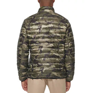 Chaqueta Acolchada de Invierno para Hombre con Diseño de Camuflaje, Brillante, con Cuello Alto, Cierre de Cremallera, Resistente al Viento, Chaqueta de Plumón con Estampado de Camuflaje - Product Image 5