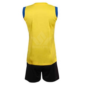 Custom Yellow Volleyball Jersey Tank Top Sublimated Moisture Wicking 100% Polyester Unisex Adult All-Season <b>Athletic</b> Sports - Product Image 3