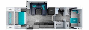 Remolque de caravana todoterreno expandible con cocina, baño y espacio para dormir, casa móvil para viajes. - Product Image 6