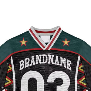 Jersey de Fútbol Americano Personalizado para Hombre, Diseño de Malla Holgado con Cuello en V, para Deportes de Verano - Product Image 3