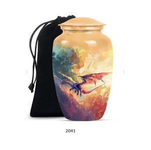 Urna Funeraria Grande Personalizada de Color Dragón para Cremación de Adultos, Diseño Moderno de Latón y Aluminio para Cenizas Humanas, Venta al por Mayor - Product Image 4