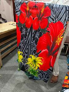Robe longue personnalisée à imprimé floral style ethnique des îles d'Asie-Pacifique, sans manches, épaules dénudées, pour adulte, collection Lockdown - Product Image 3