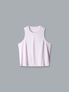 Débardeur court décontracté pour femme de haute qualité, coupe ajustée, col rond, doux, respirant, sans manches, en molleton polyester/coton, personnalisable - Product Image 3