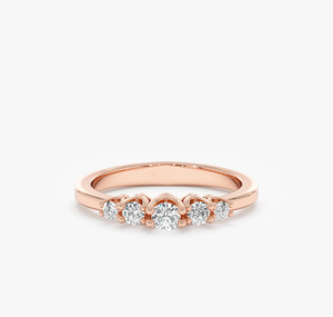 แหวนหมั้นทองคำ 14KT คุณภาพสูง ประดับเพชรแล็บโกรว์ทรงบริลเลียนท์ ดีไซน์วินเทจ รับรองโดย IGI ของขวัญวันครบรอบแต่งงาน - Product Image 2