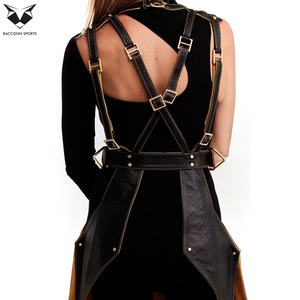 Custom Women Sexy <b>Leather</b> Apron Best <b>Harness</b> Style Clubwear Uniform Ladies Fashion Party Wear Faux <b>Leather</b> Bib Apron - Product Image 6