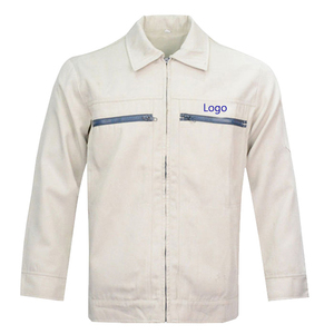 Chaqueta de Trabajo Personalizada con Logotipo para Repartidores y Mensajeros, Uniforme Corporativo Oficial, Hecha de Seda y Algodón Blanco, Ropa de Trabajo para Adultos - Product Image 1