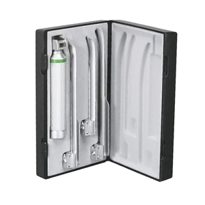 Set de Laringoscopio Miller de Fibra Óptica Premium para Adultos, con Luz LED de Acero Inoxidable, Hojas Rectas, Kit de Intubación de Vías Respiratorias - Product Image 2
