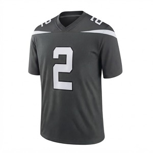 Camiseta Deportiva de Fútbol Americano Gris de Moda para Hombre, Ropa Deportiva Transpirable con Malla Frontal, 100% Poliéster, Secado Rápido, Manga Corta - Product Image 1
