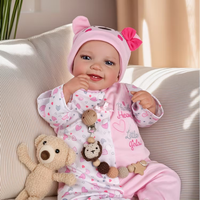 Muñeca Reborn Sonriente de 20 Pulgadas Babeside RTS, Muñeca Reborn Realista de Niña Recién Nacida, Cuerpo Suave de Vinilo y Tela, Mini Juguete, Envío Rápido 3-7