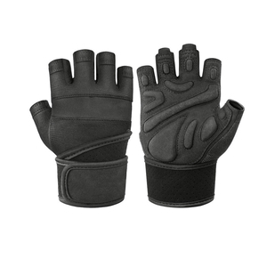 Custom Half Finger PU Leather Workout <b>Weight</b> Lifting Gym <b>Gloves</b> for Unisex Use Non-Slip Lightweight Closure Wholesale Custom - Product Image 1