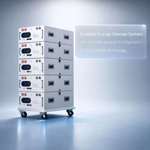 ระบบจัดเก็บพลังงานไฮบริด LiFePO4 แบบติดตั้งบนแร็คเชิงพาณิชย์ ขนาด 40-200 กิโลวัตต์ชั่วโมง 51.2 โวลต์ สำหรับใช้งานแบบออฟกริด เชื่อมต่อภายนอกอาคาร ระดับการป้องกัน IP54 IP65 พร้อมตู้ควบคุมกลางแจ้ง - Product Image 5