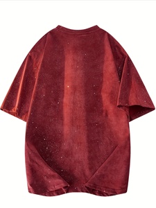 T-shirt Homme Personnalisé à Strass Hybrides, Manches Courtes, Col Rond, Motif Pailleté, Streetwear, Faible MOQ - Product Image 1