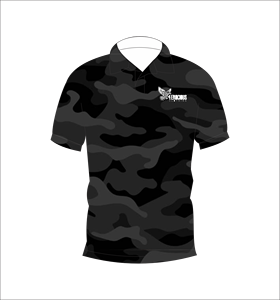Polo camouflage nuit noire à manches courtes, vêtements de sport tactiques décontractés - Product Image 1