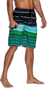 Men's Turtle Print Board Shorts Polyester/Cotton Stretch Quick Dry Drawstring Waist Casual Swimwear Pockets <b>Mid</b> Length Bermuda - Product Image 1