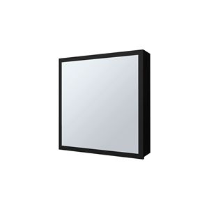Armadietto da Bagno Nero con 1 Anta e Specchio Incluso - Product Image 3