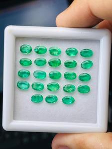 Lot de pierres précieuses d'émeraude naturelle de Zambie, taille ovale, qualité AAA, lueur et couleur magnifiques, coupe et polissage parfaits pour la création de bijoux. - Product Image 5