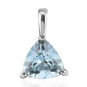 Colgante de Topacio Azul en Plata de Ley 925, Collar Minimalista y Delicado para Uso Diario, Joyería de Piedra de Nacimiento de Diciembre, Regalo - Product Image 1