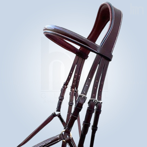 Bridon Western tout usage professionnel de qualité supérieure, durable, avec muserolle mexicaine rembourrée en vison, modèle Grackle Figure-8, OEM - Product Image 4