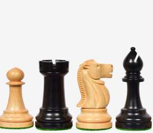 ชุดหมากรุกสไตล์สเตนตันระดับพรีเมียม ดีไซน์แคนาดาสุดหรู ทำจากไม้เอ็บบอนและไม้บ็อกซ์วูดธรรมชาติ ขนาดตัวราชา 3.3 นิ้ว ราคาดีที่สุด - Product Image 5