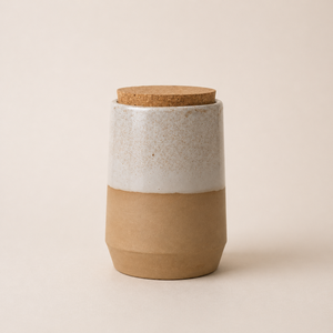 Matte Terracotta <b>Storage</b> Canister Cork Lid Airtight Seal Modern <b>Kitchen</b> Organizer Minimal Countertop <b>Storage</b> Solution - Product Image 5