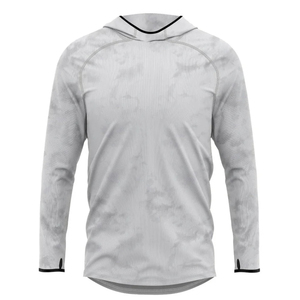 เสื้อฮู้ดดี้ตกปลาสำหรับผู้ชาย โพลีเอสเตอร์ 100% UPF 50 ประสิทธิภาพสูง แห้งเร็ว ระบายอากาศได้ดี ป้องกันแสงแดด - Product Image 4