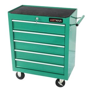 Carrello Portautensili Multifunzionale Verde a 5 Cassetti con Ruote, Pratico Carrello Utilitario - Product Image 5