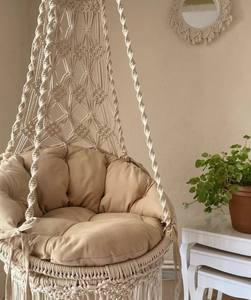 Columpio de macramé, Silla colgante de macramé, Columpio redondo de macramé, Silla columpio de macramé, Columpio hecho a mano de macramé - Product Image 1