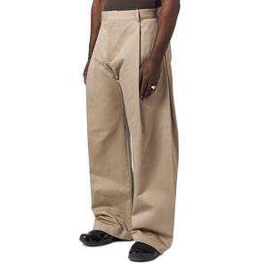 High Quality Custom Streetwear 100% Cotton Baggy Men's Wide Leg Sweatpants Manufacturer Working Khaki <b>Pants</b> Trousers for Men - Product Image 2