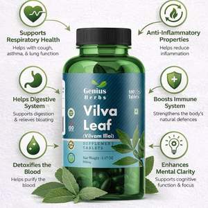 Tabletas Nutritivas de Hoja de Vilva, Producto Natural a Base de Plantas, Venta al Por Mayor para Centros de Bienestar y Tiendas de Salud, Venta Global - Product Image 5