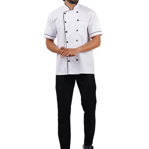 Chaquetas de Chef Personalizables al por Mayor, Camisa con Estampado Personalizado, Manga Corta, Uniforme para Gerente de Restaurante, Camisa de Chef - Product Image 3