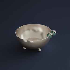 Grand saladier décoratif rond en métal argenté, écologique, style américain, vaisselle polie - Product Image 3