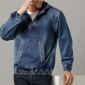 Chaquetas de mezclilla 100% algodón de alta calidad al por mayor, ODM, ecológicas, con efecto desgastado por el sol, de peso pesado, lavadas con ácido, extragrandes y con efecto desgastado. - Product Image 4