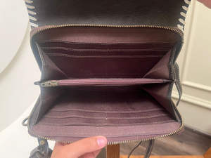 Haute qualité en cuir repoussé à la main sac à bandoulière portefeuille en peau de vache portefeuille en cuir fait à la main femmes téléphone porte-carte Boho sac à main - Product Image 6