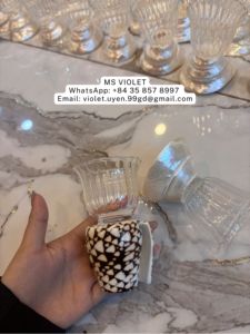 แก้วไวน์เปลือกหอยธรรมชาติทำมือขายส่ง แก้วไวน์เปลือกหอย แก้วค็อกเทลเปลือกหอยสังข์ ของตกแต่งงานแต่งงานริมชายหาดเวียดนาม - Product Image 6