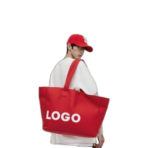 Custom Logo Extra Large Cotton Tote Bag Long Shoulder Strap Personalized Letter Design for Advertising Long Canvas Shopping Bag