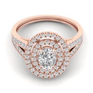 Bague de fiançailles REYES de haute qualité en or jaune 14K 22K avec diamant de laboratoire ovale de 1,3 carat, certifié IGI, pour mariage et joaillerie fine - Product Image 6