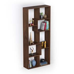 Étagère à livres autoportante contemporaine Jameye, étagère à livres en érable brun, étagères pour économiser de l'espace, organisateur de livres pour la décoration de la maison - Product Image 5