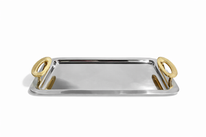 Metal Marble & Wood Contemporary Round Serving Tray/<b>Platter</b>-Eco-Friendly <b>Disposable</b> Party <b>Platter</b> - Product Image 3