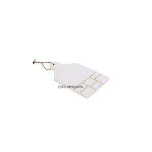 Qualité supérieure marbre blanc fait forme Rectangle bords incurvés Unique fantaisie concepteur planches à découper accessoires de cuisine - Product Image 5